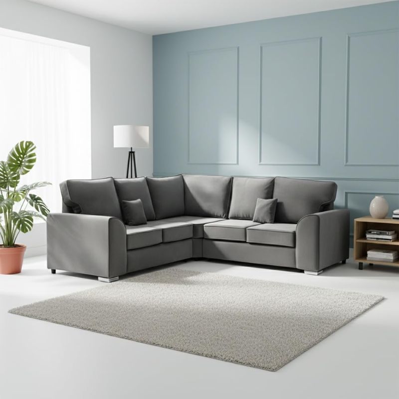 Corner Sectional 2C2 Sofa 5 Seater Modular Grey Sofa