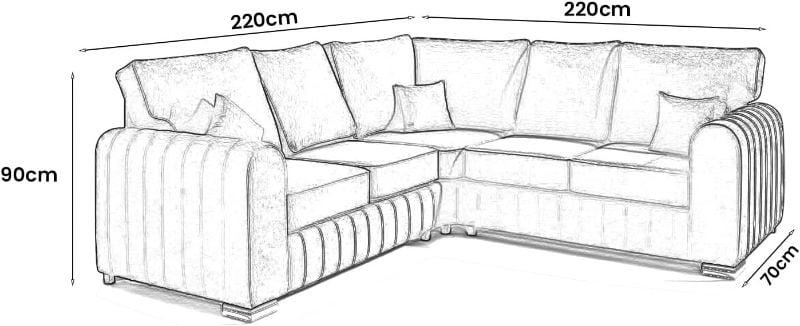 🛋️ Lilly Corner 5-Seater Sofa – Plush Velvet Black Luxury Sectional Couch