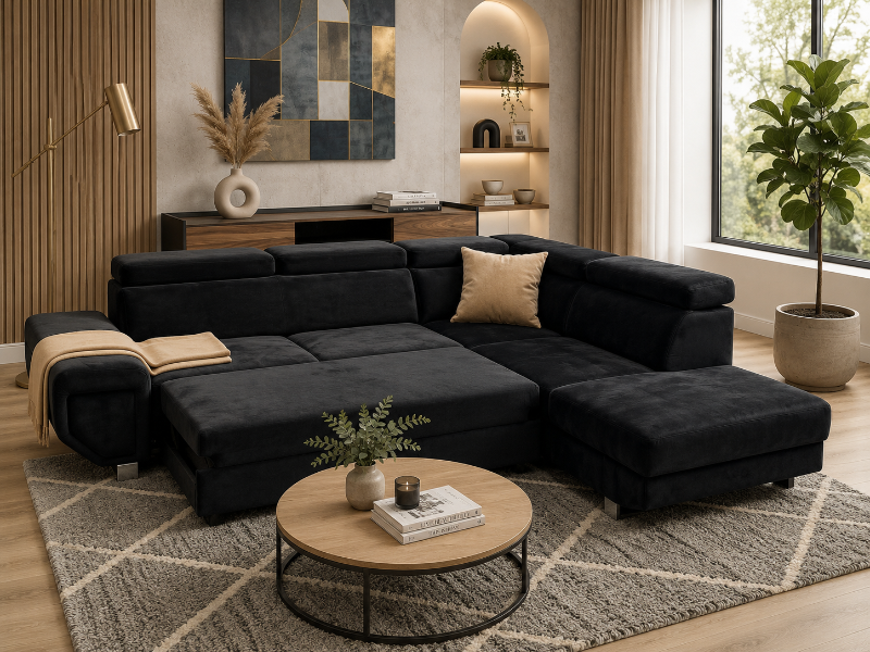 Arctic Luxury Corner Sofa Grey Modern Deep-Seated Family Comfort Suite