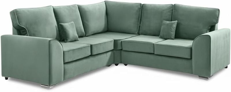 Corner Sectional 2C2 Sofa 5 Seater Modular Green Sofa