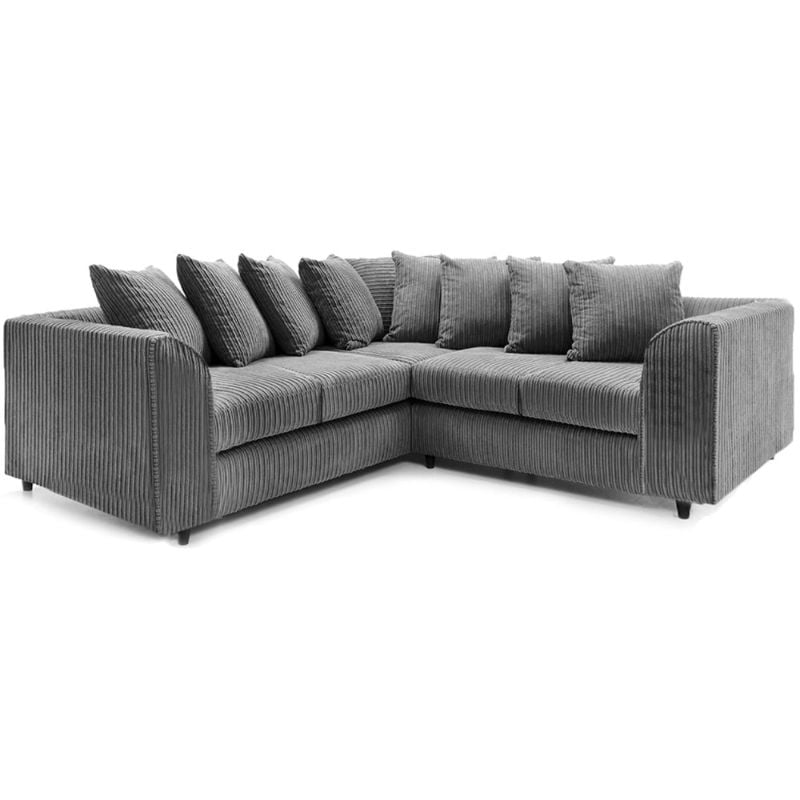🌟 Jumbo Cord 5-Seater Sectional Grey Sofa 2C2 Modular Couch 🛋️