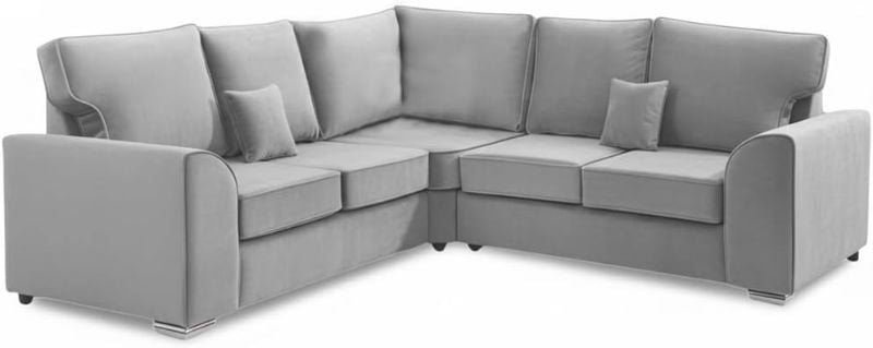 Corner Sectional 2C2 Sofa 5 Seater Modular Silver Sofa