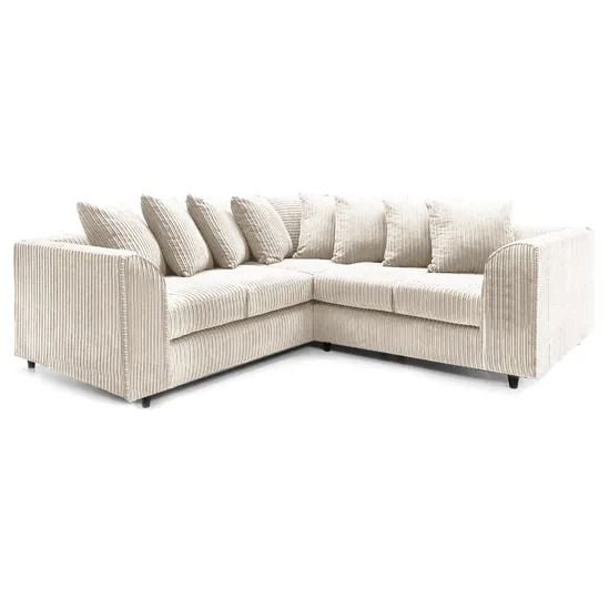 🌟 Jumbo Cord 5-Seater Sectional Cream Sofa 2C2 Modular Couch 🛋️