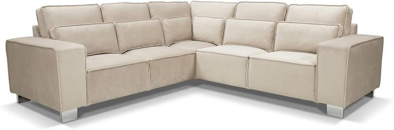 Sloane Corner 5 Seater Sectional Sofa Modern Large Corner Couch Cream