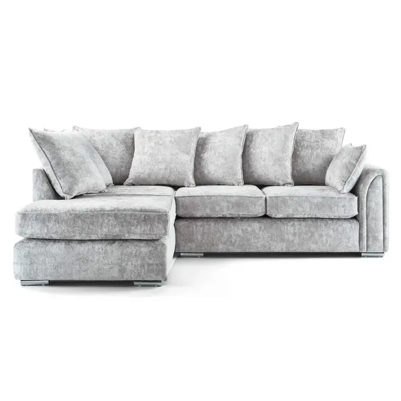 Corner L shape 4 Seater Chiswick Dublin Sofa with footstool in grey