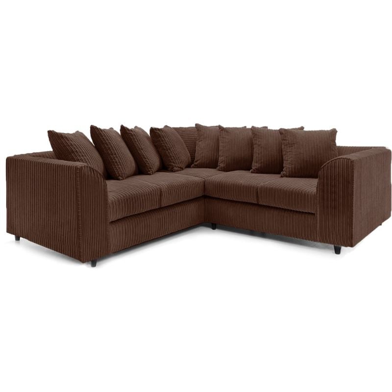 🌟 Jumbo Cord 5-Seater Sectional Brown Sofa 2C2 Modular Couch 🛋️