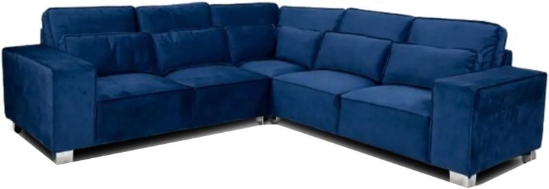 Sloane Corner 5 Seater Sectional Sofa Modern Large Corner Couch Blue