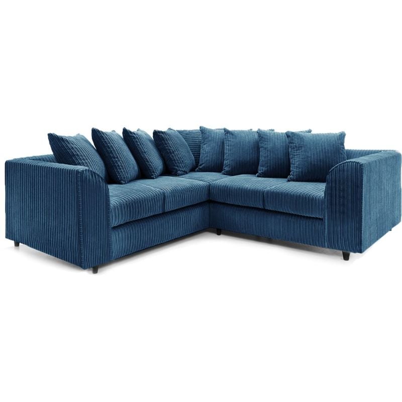 🌟 Jumbo Cord 5-Seater Sectional Blue Sofa 2C2 Modular Couch 🛋️