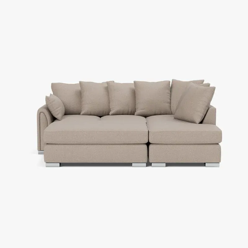 Corner L shape 4 Seater Chiswick Dublin Sofa with footstool in Beige