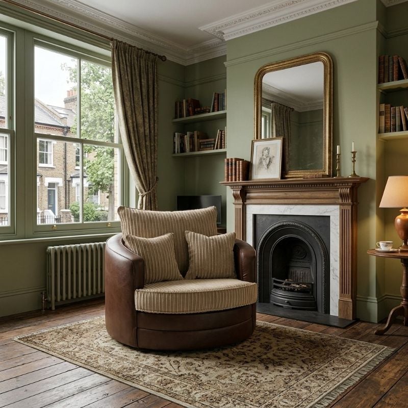 Logan Beige&Brown Cuddel Chair