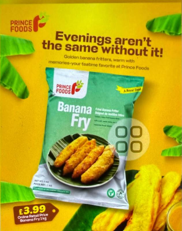 Prince Frozen Banana Fry 1kg