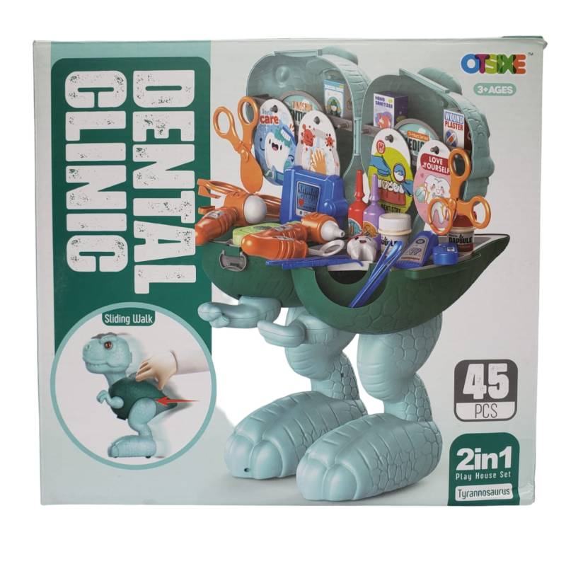 (1368B03) 2 in 1 Dino Clinic Set 45Pcs.