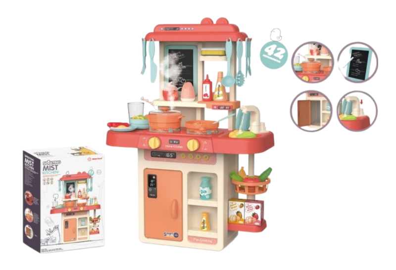 (889-168) Kitchen Set W/Light&Music,Wawatering Smo