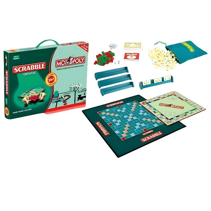 (55183) 2 In 1 Scrabble - Monppoly