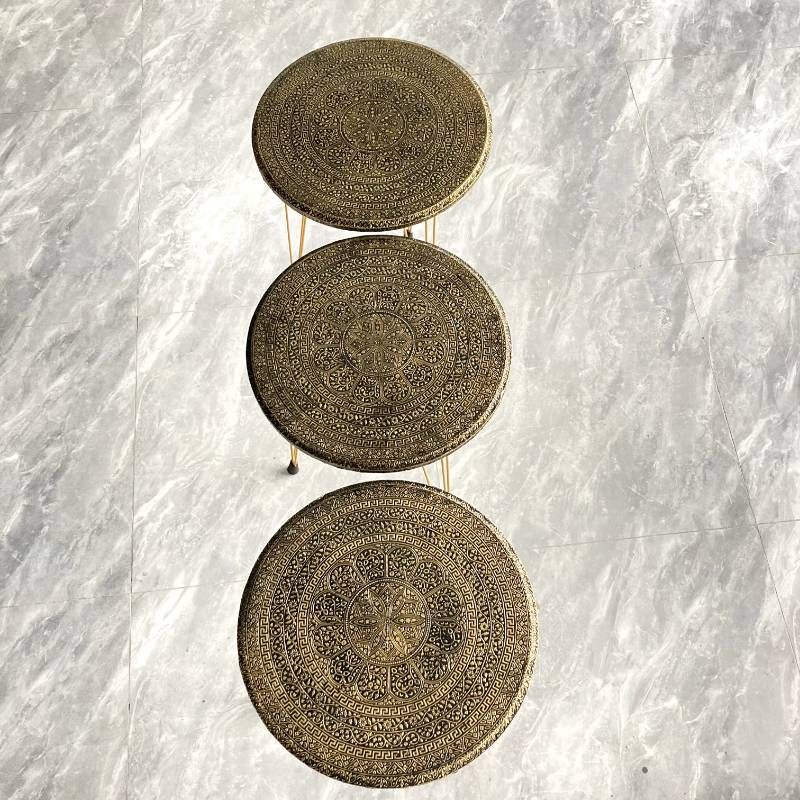 (TPM-237) Antique Table 3Pcs Set