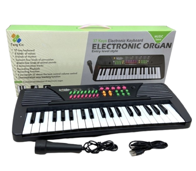 (TX-9802) 37 Keys Piano,W/Microphone&Usb,P.Box