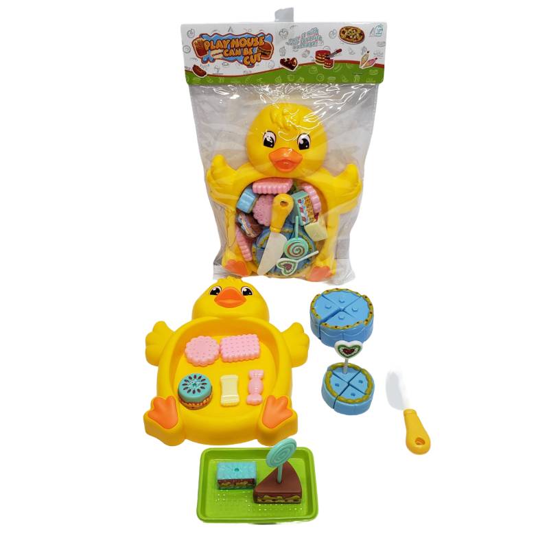 (515-8) Duck Shape Fruit Cutting Toy Set