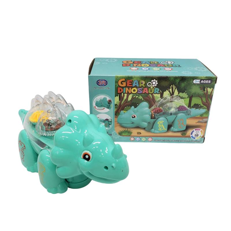 (NR617-206) B/O Gear Dinosaur W/Light&Music P.Bx