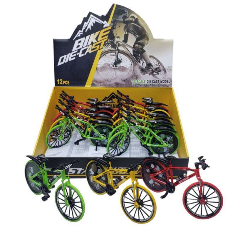 (313B) Die-Cast Bicycle, 3 Colors, 12Pc