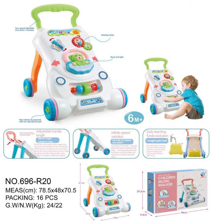 (696-R20) Baby Walker W/Music And Light.P.Bx