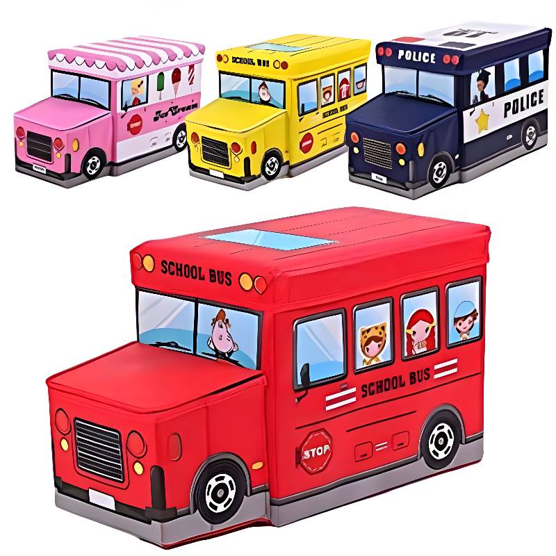 (TB-BUS) Toys Storage Box With 3Clrs