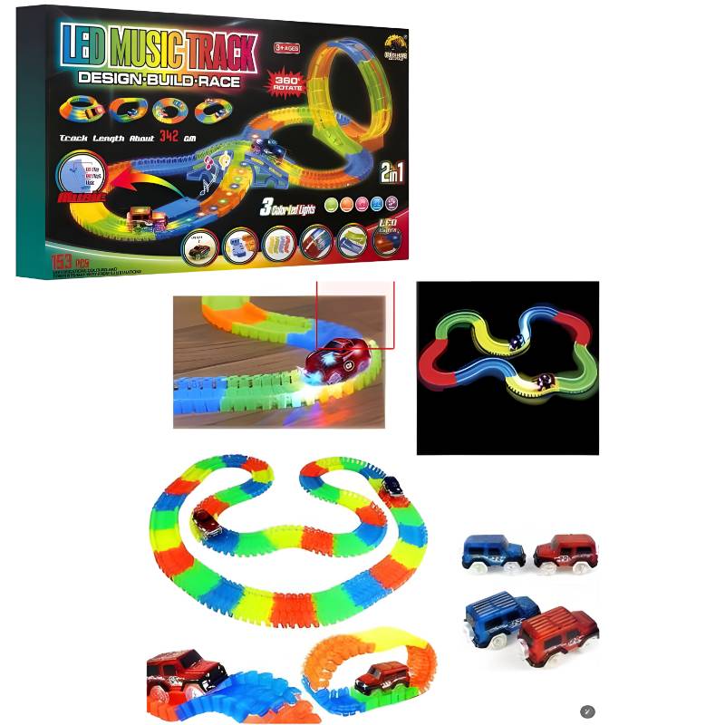 (GD-154A) Glow Musical Track Set - 153 Pcs