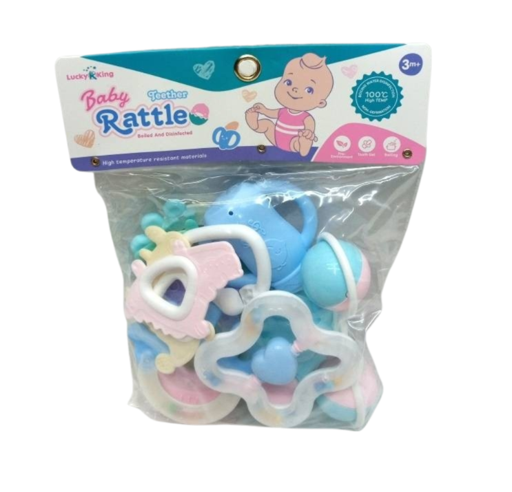 (KD225-119) Baby Teether Rattles Set - 12Pcs