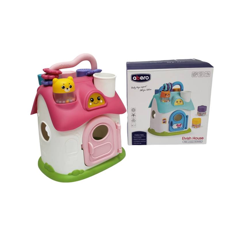 (QX-91163E) Funny Elvish House With Music W/Out Battery 2 Colors P.B