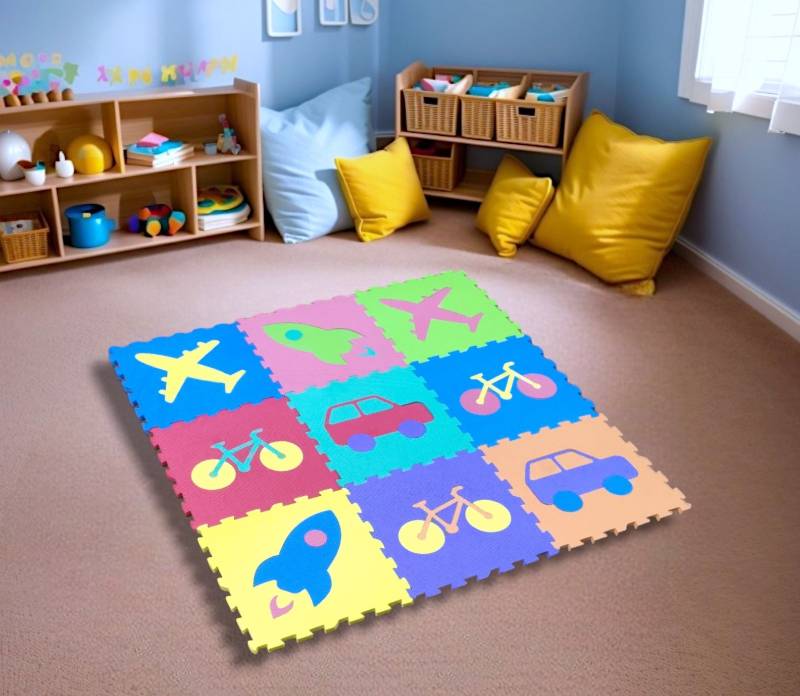 (AP-30524-A) Vehicles Playmat Tiles