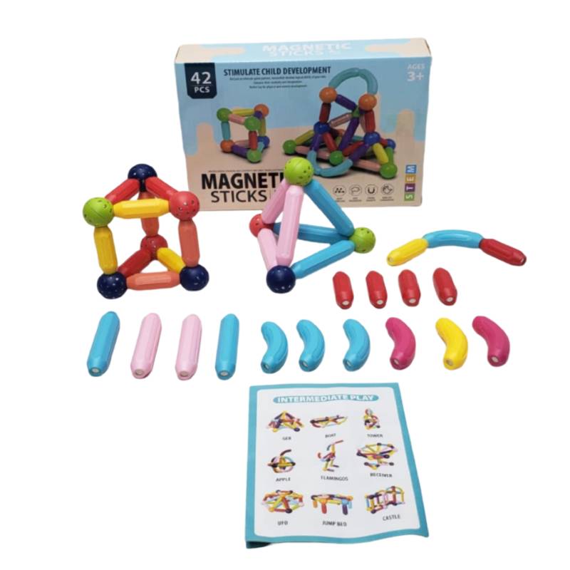 (B011Y) Magnetic Play Sticks 42 Pcs