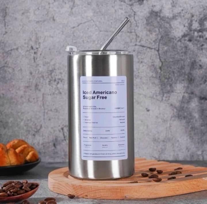 Tumbler Kopi Stainless Steel - SILVER
