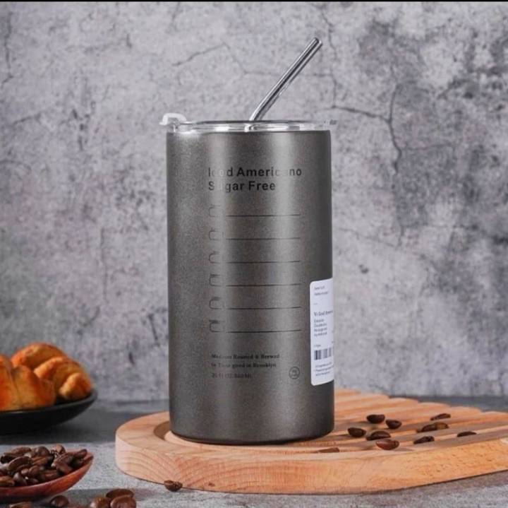 Tumbler Kopi Stainless Steel - GREY
