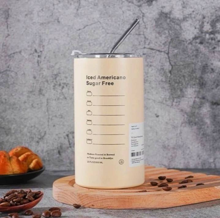 Tumbler Kopi Stainless Steel - CREAM