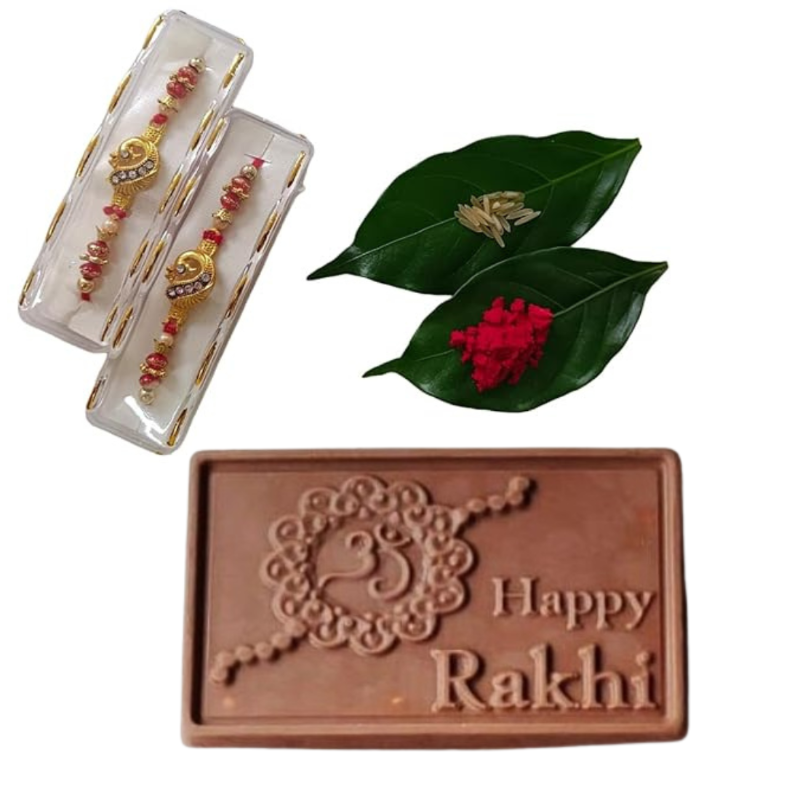 Rakhi Choco Gift Pack with 02 Rakhi For Gift