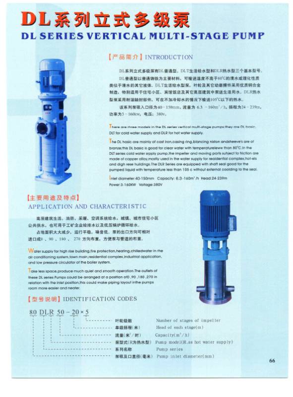 DL SERIES VERTICAL MULTI-STAGE PUMP
