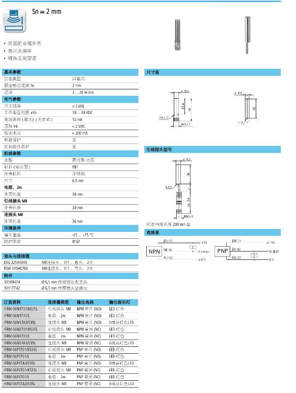 IFRM06P1701/L inductive proximity switch