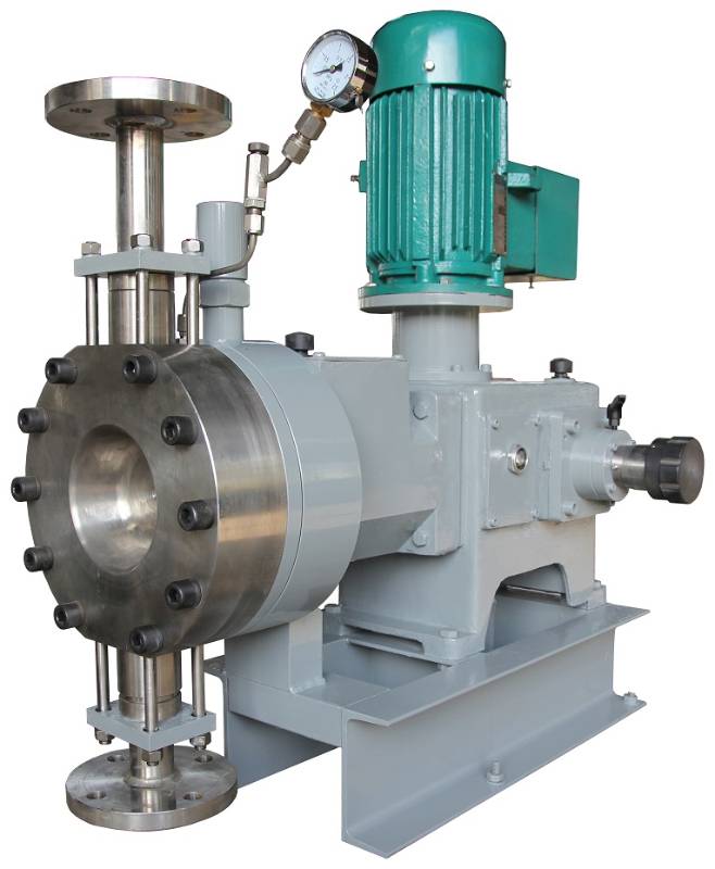 Vertical hydraulic diaphragm metering pump