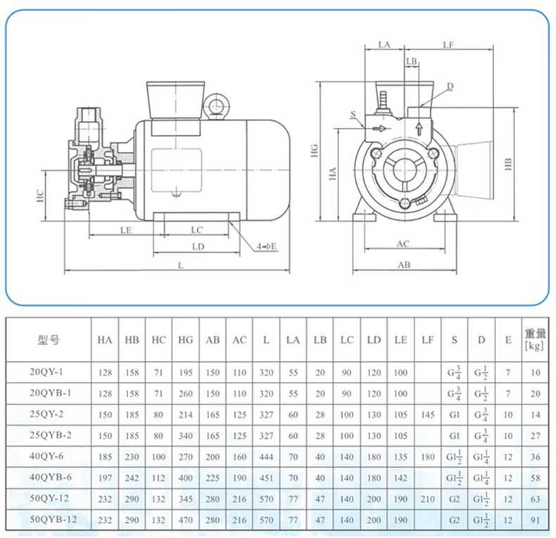 40QY-6SS Gas-Liquid Mixing Pump