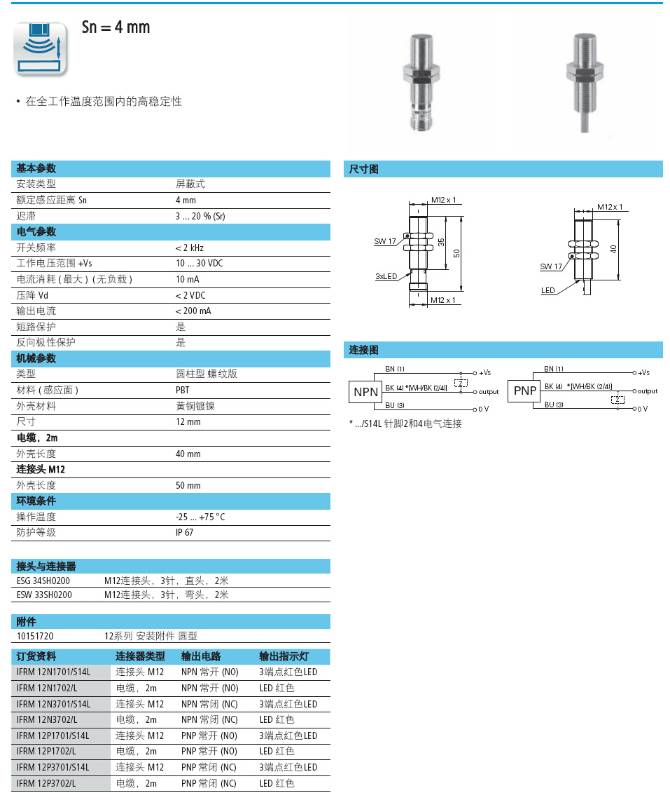 IFRM12P3701/S14L inductive proximity switch