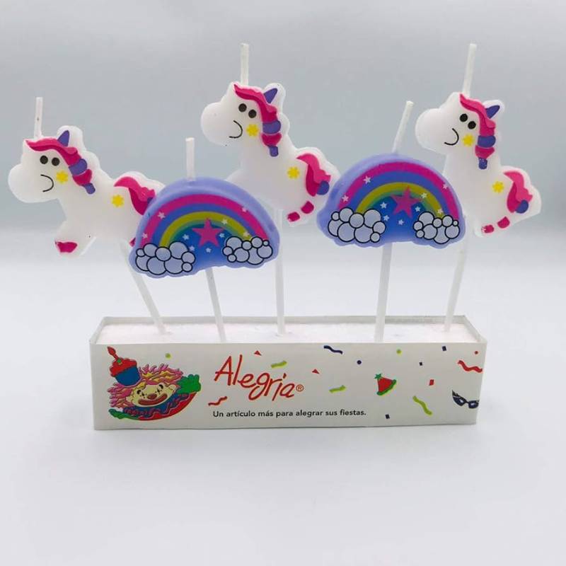 Velas para Pastel de Unicornios