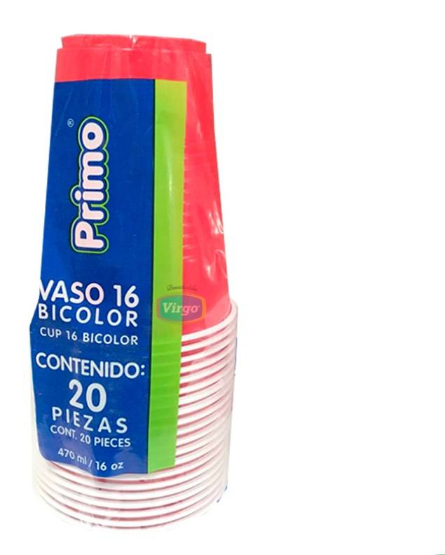Vaso Bicolor Rojo