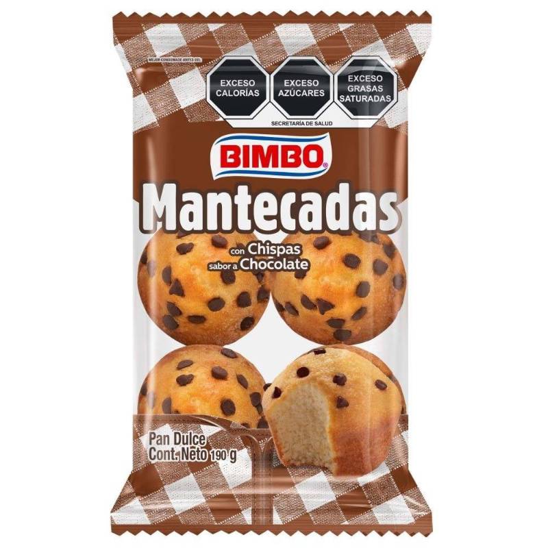 Mantecadas con Chispas Sabor Cholate