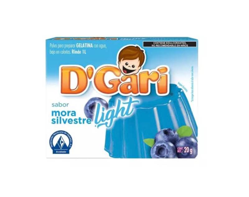 Gelatina de Agua D'Gari Sabor Mora Silvestre Light