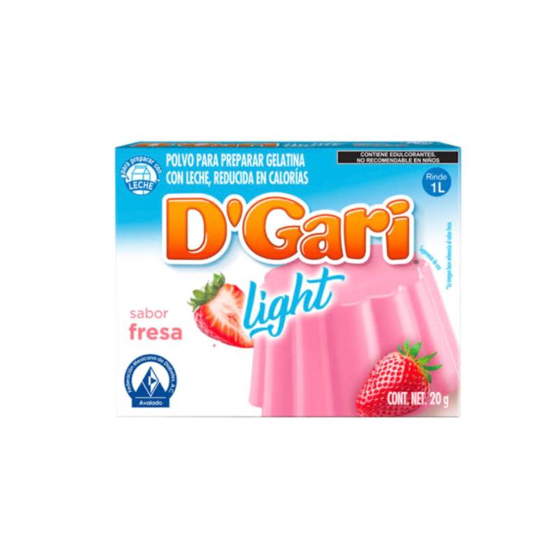 Gelatina de Leche D'Gari Sabor Fresa Light