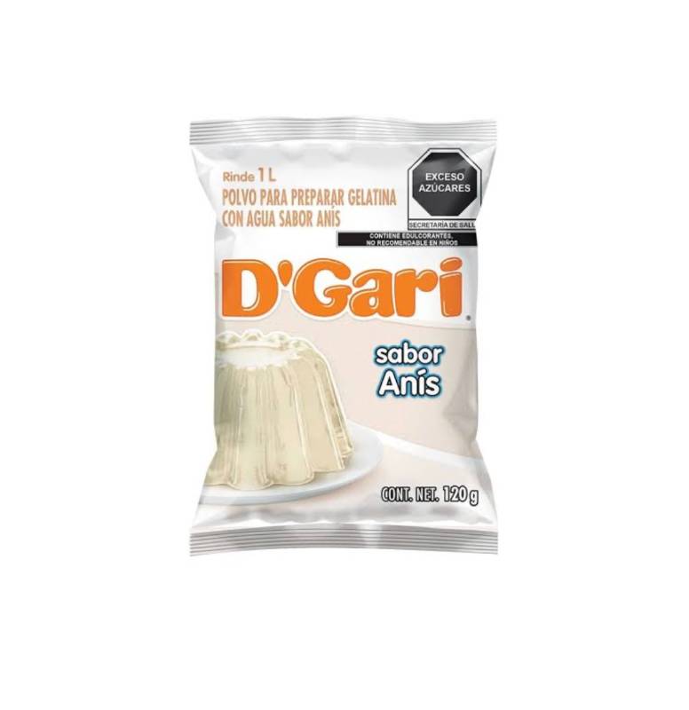 Gelatina de Agua D'Gari Sabor Anís