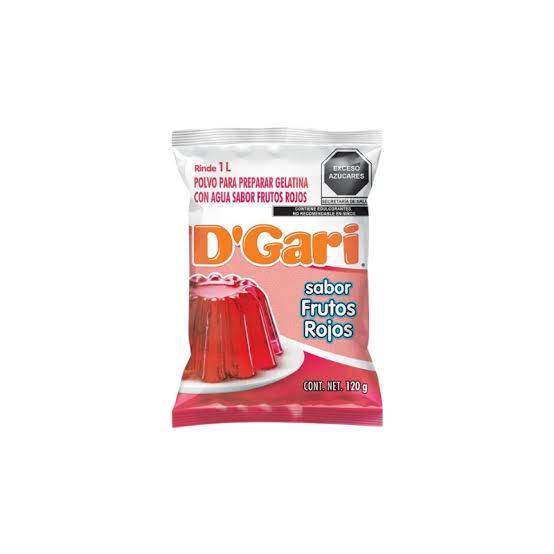 Gelatina de Agua D'Gari Sabor Frutos Rojos