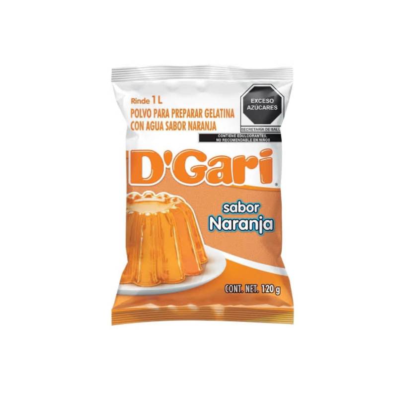 Gelatina de Agua D'Gari Sabor Naranja