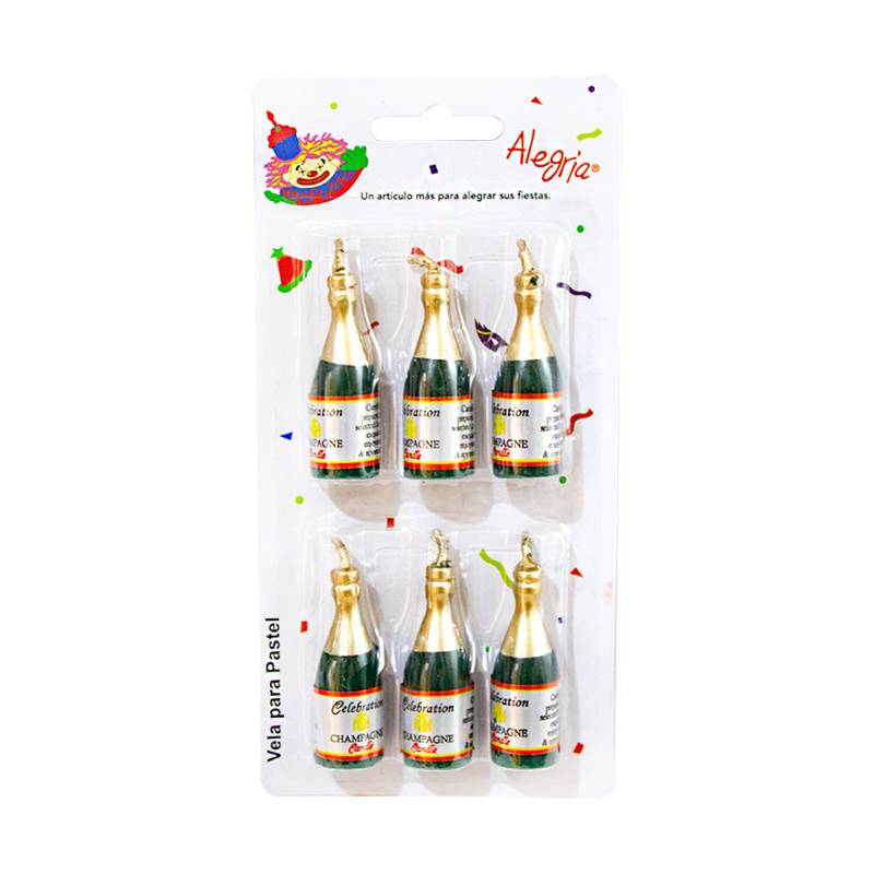 Vela para Pastel en Forma de Champagne