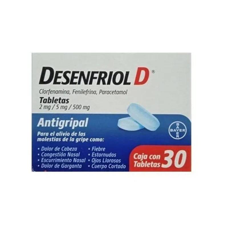 2 Tabletas Desenfriol D