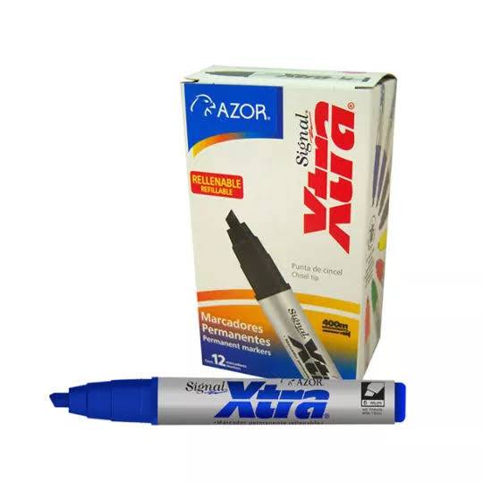 Marcador Permanente Razor Azul